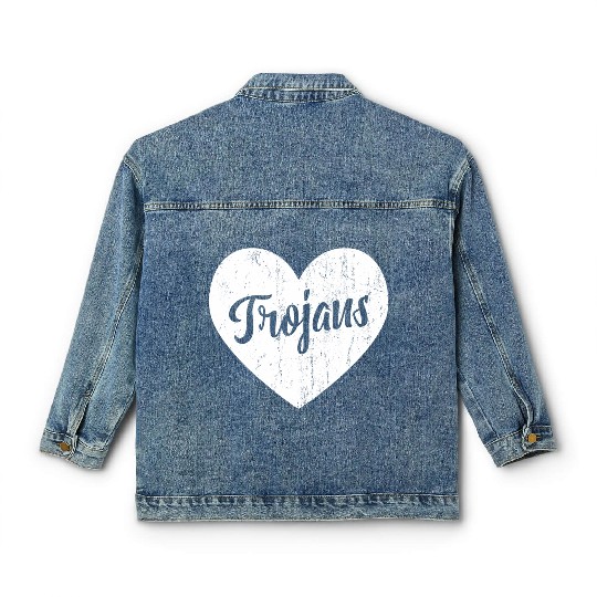 Trojans School Sports Fan Team Spirit Mascot He Classic Women's Denim Jackets