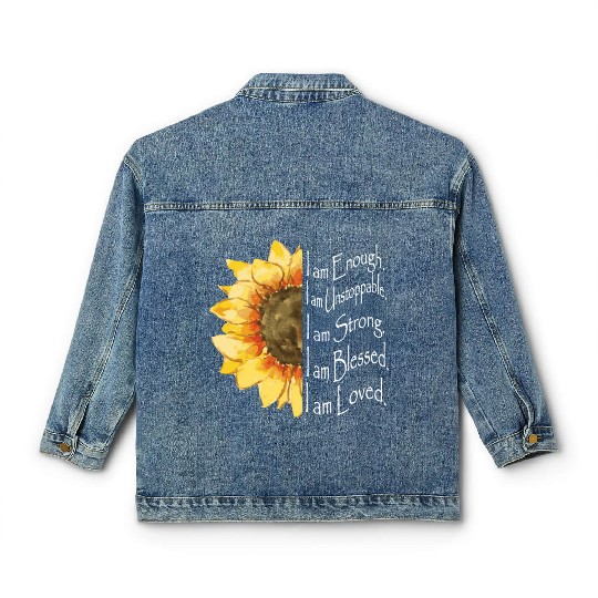 Sunflower - I Am Enough - Sunflower Classic Women's Denim Jackets