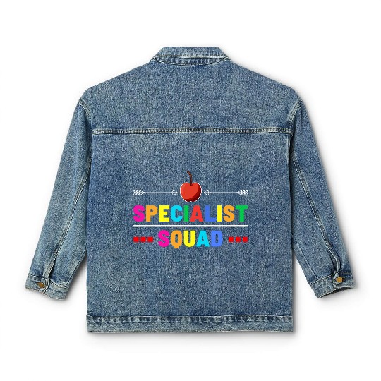 Specialist Squad Teacher Team Back To School cool Classic Women's Denim Jackets