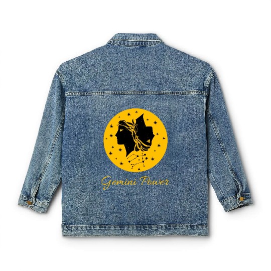 Gemini Power Zodiac Sign Classic Women's Denim Jackets