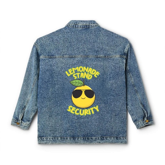 Lemonade Stand Security Cute Lemon Summer Classic Women's Denim Jackets
