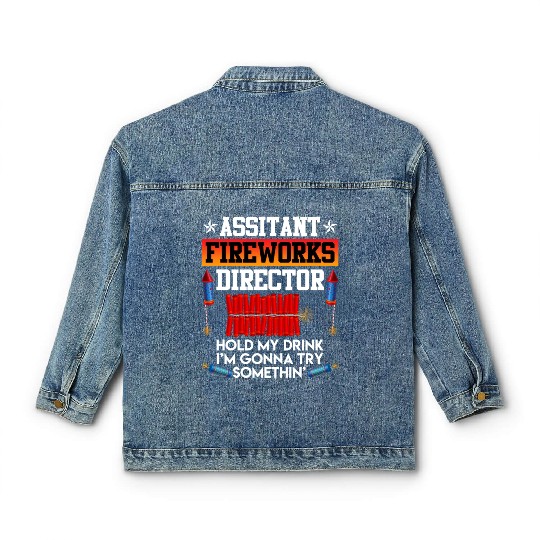 Independence Day Assistant Fireworks Director USA Classic Women's Denim Jackets