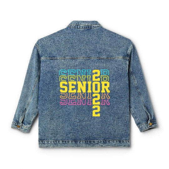 Grad 22 Senior Class Of 2022 Bright Colors Ns Will Classic Women's Denim Jackets