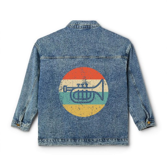 Trumpet Style Music Classic Women's Denim Jackets