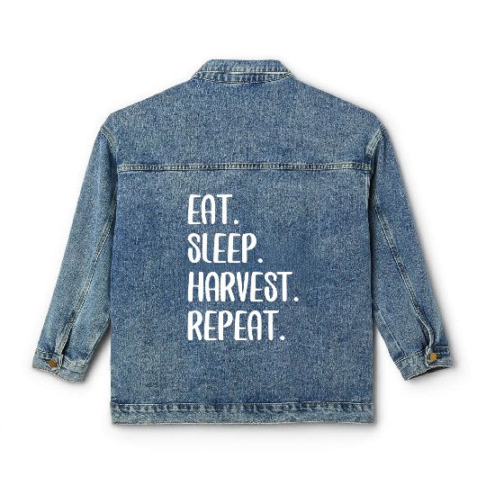 Eat Sleep Harvest Rebeat Classic Women's Denim Jackets