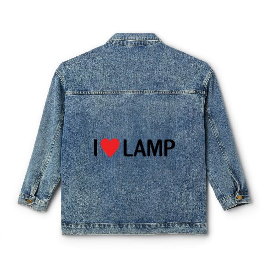 I Love Lamp Classic Women's Denim Jackets