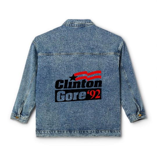 Clinton Gore '92 Bill Clinton President Classic Women's Denim Jackets