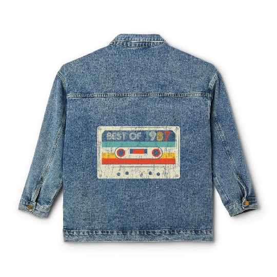 33rd Best Of 1987 Cassette Tape Classic Women's Denim Jackets