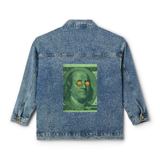 Benjamin Franklin Bitcoin Classic Women's Denim Jackets