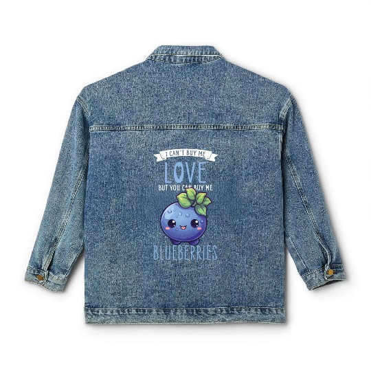 Blueberries Kawaii Classic Women's Denim Jackets