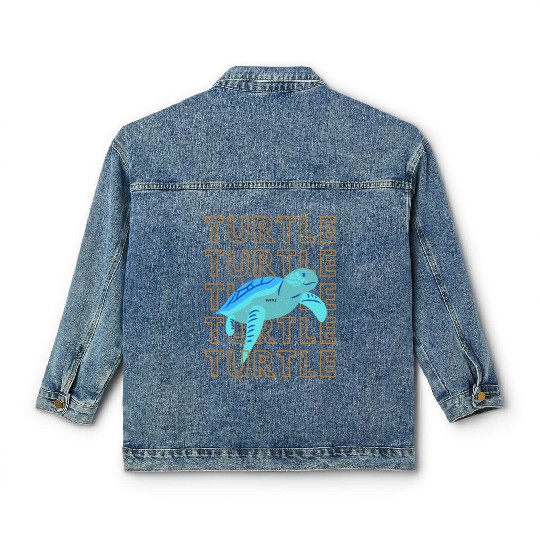 Sea Turtle Doodle Classic Women's Denim Jackets