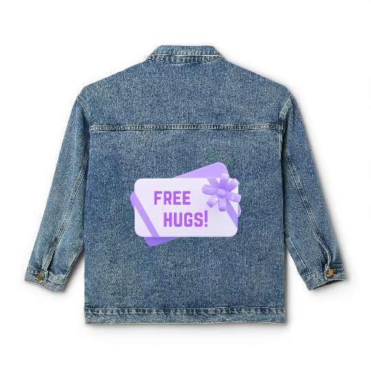Free Free Hugs Gift Card funny Classic Women's Denim Jackets
