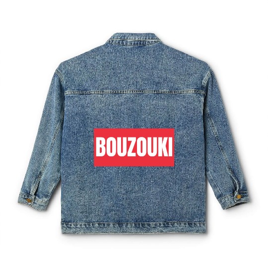 Irish Bouzouki Instrument Greek Classic Women's Denim Jackets