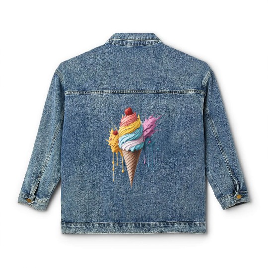 Fruity ice cream Classic Women's Denim Jackets