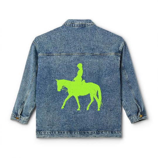 Equestrian Green Lizard Classic Women's Denim Jackets