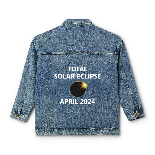 Solar Eclipse 2024 Kentucky Oklahoma Michigan City Classic Women's Denim Jackets