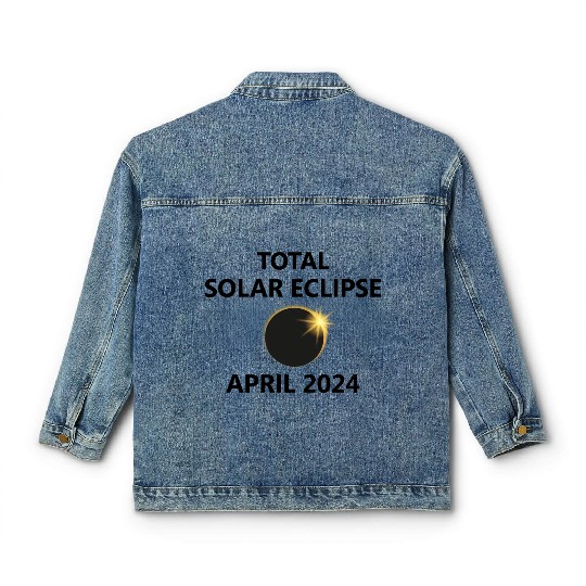 Solar Eclipse 2024 Texas Illinois Ohio Arkansas TX Classic Women's Denim Jackets