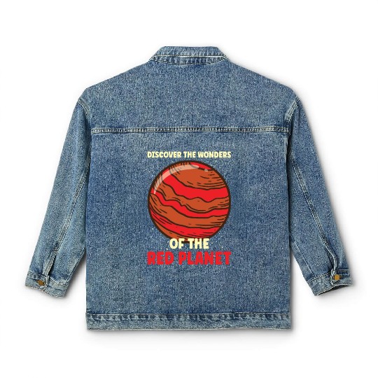 Mars Explore Astronaut Astronomy Solar System Classic Women's Denim Jackets