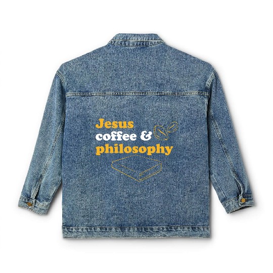 Philosophy Jesus Teacher Science Book Coffee Classic Women's Denim Jackets