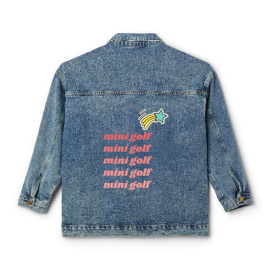 Mini Golf | Miniature Golf | Mini Golfer Classic Women's Denim Jackets