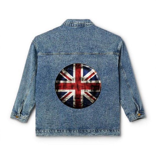 Union Jack Vintage Distressed Classic Women's Denim Jackets