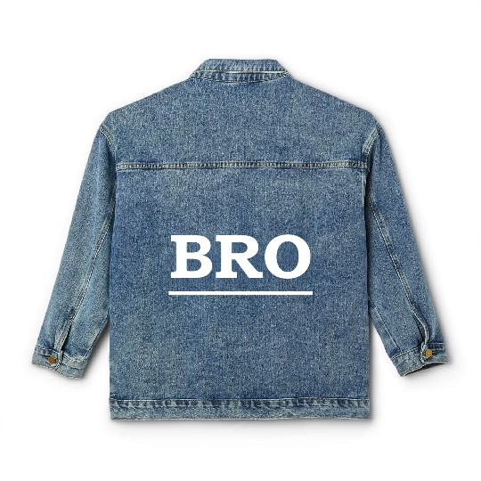 Bold Brotherhood Text Design Classic Women's Denim Jackets
