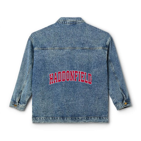 Haddonfield New Jersey Nj Sports Red Classic Women's Denim Jackets
