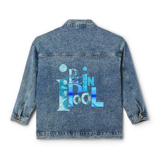 I pee in pools Short-Sleeve Unisex swimmer joke Classic Women's Denim Jackets