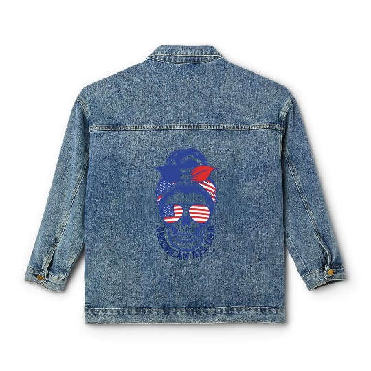 American Dad Classic Women's Denim Jackets, Retro American Dad Classic Women's Denim Jackets,
