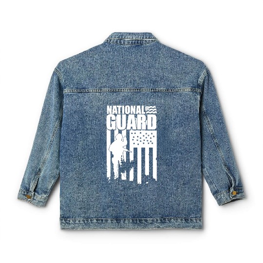 American Flag National Guard National Guard Classic Women's Denim Jackets