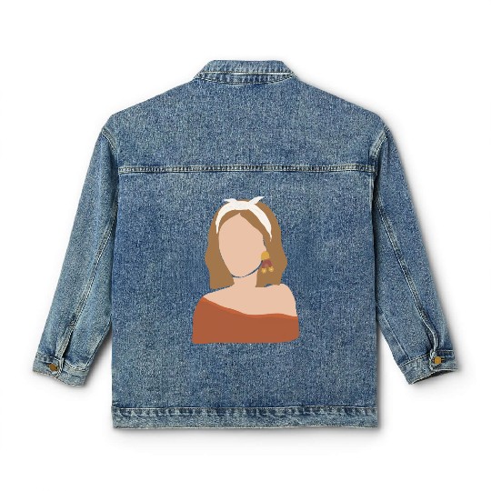 Boho Woman Light Brown Hair Classic Women's Denim Jackets