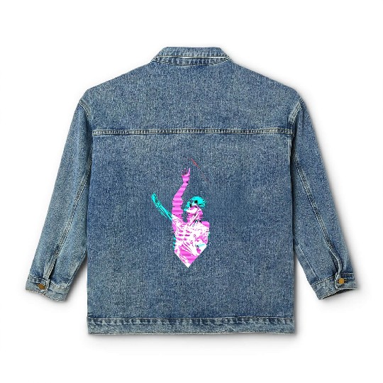 Creepy Pastel Goth Vaporwave Egirl Eboy Glitched S Classic Women's Denim Jackets