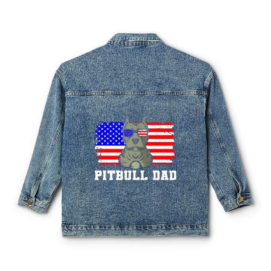 Pitbull Dad Classic Women's Denim Jackets