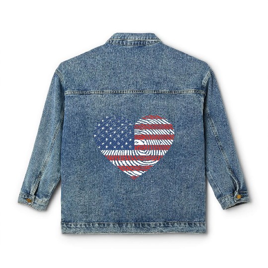 4th Of July I Love America Classic Women's Denim Jackets