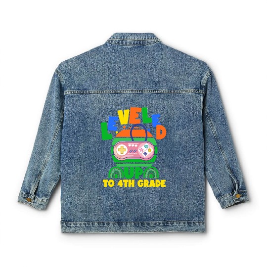 Level up to 4th grade, back to school Classic Women's Denim Jackets