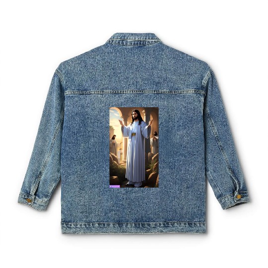 Ai technology generator god using human thoughts Classic Women's Denim Jackets
