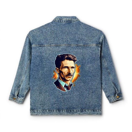 Nikola Tesla Physics Nerd Geek Natural Sciences Classic Women's Denim Jackets