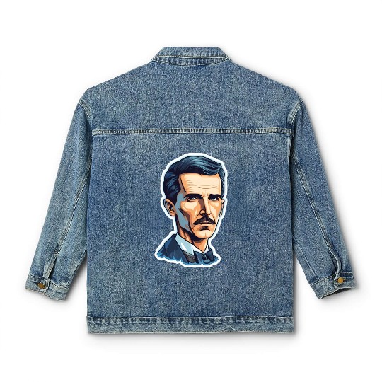 Nikola Tesla Physics Geek Nerd Classic Women's Denim Jackets