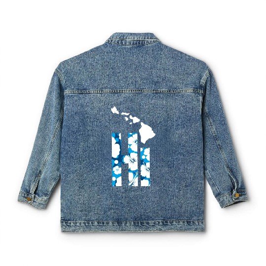 Hawaii Hi Hibiscus Blues Classic Women's Denim Jackets