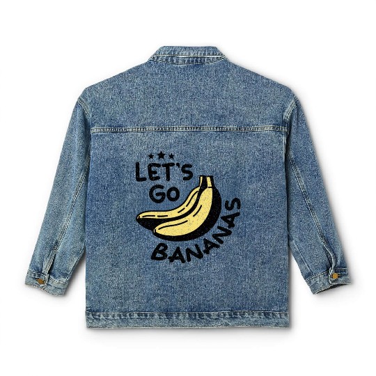 Vintage Funny Banana Let Us Go Love Banana Classic Women's Denim Jackets