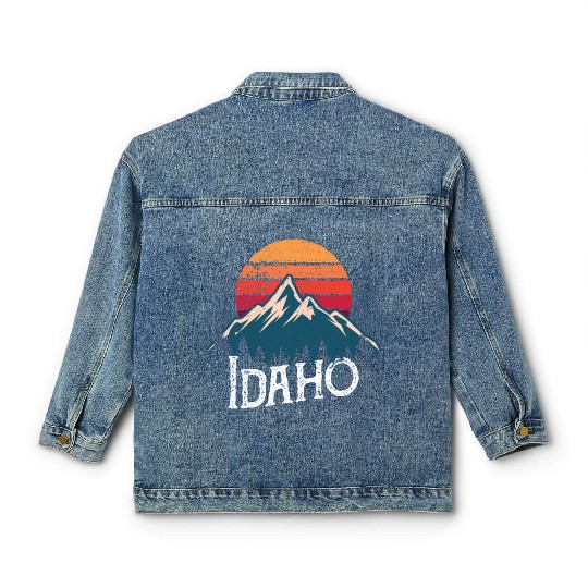 Idaho Id Moains Outdoor Wildness Classic Women's Denim Jackets