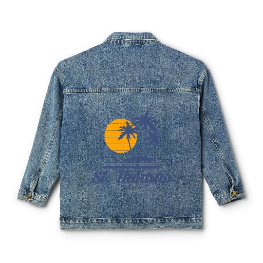 Saint St Thomas Caribbean Island Beach Classic Women's Denim Jackets