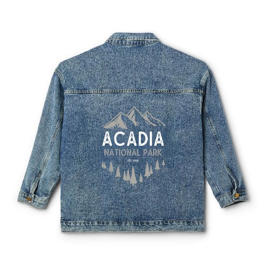 Acadia National Park Est 1916 Maine Classic Women's Denim Jackets