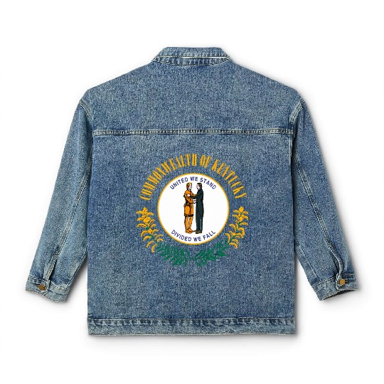 State Of Kentucky Flag Ky Kentuckian Flags Classic Women's Denim Jackets
