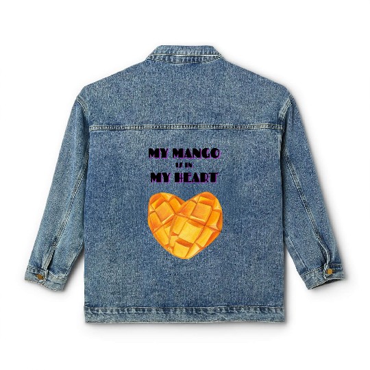 My Mango is in my Heart Classic Women's Denim Jackets