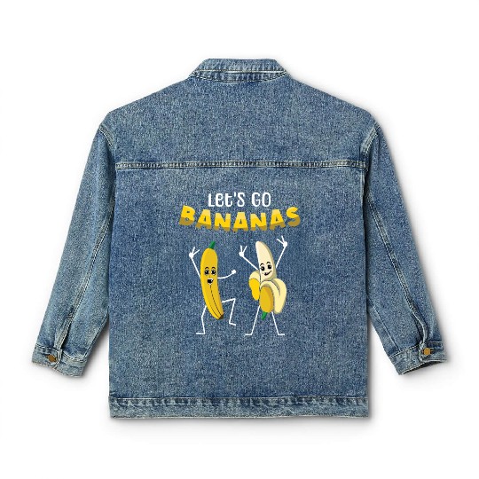 Peace Funny Banana Meme Let Us Go Banana Classic Women's Denim Jackets