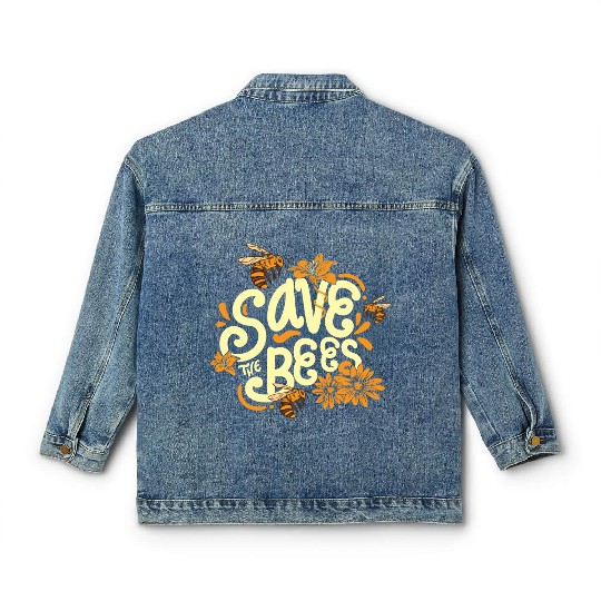 Save The Bees Beekeeper Environmentalist Classic Women's Denim Jackets