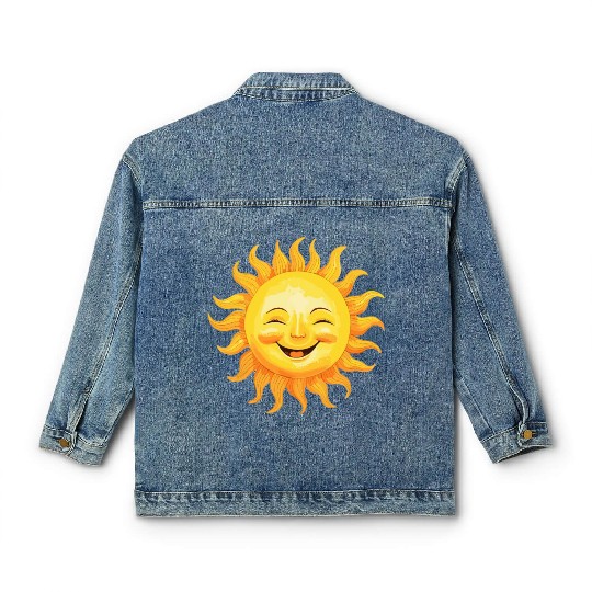 Sun Smiling - Joyful Sunshine Classic Women's Denim Jackets