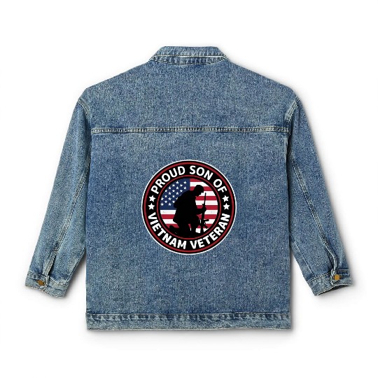 Proud son of Vietnam veteran Classic Women's Denim Jackets