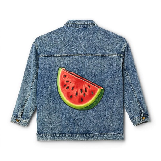 Watermelon Slice - Sweet Summer Vibes Classic Women's Denim Jackets